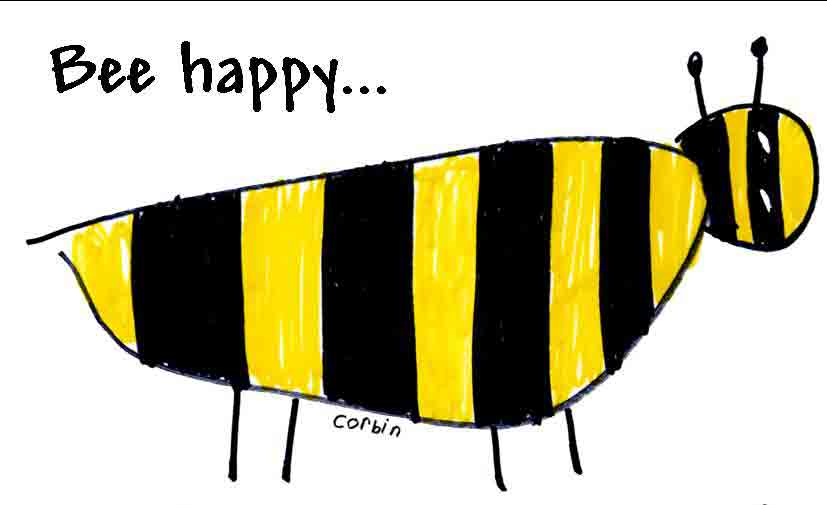 Corbin-Smiles Bee Happy Tee Shirt